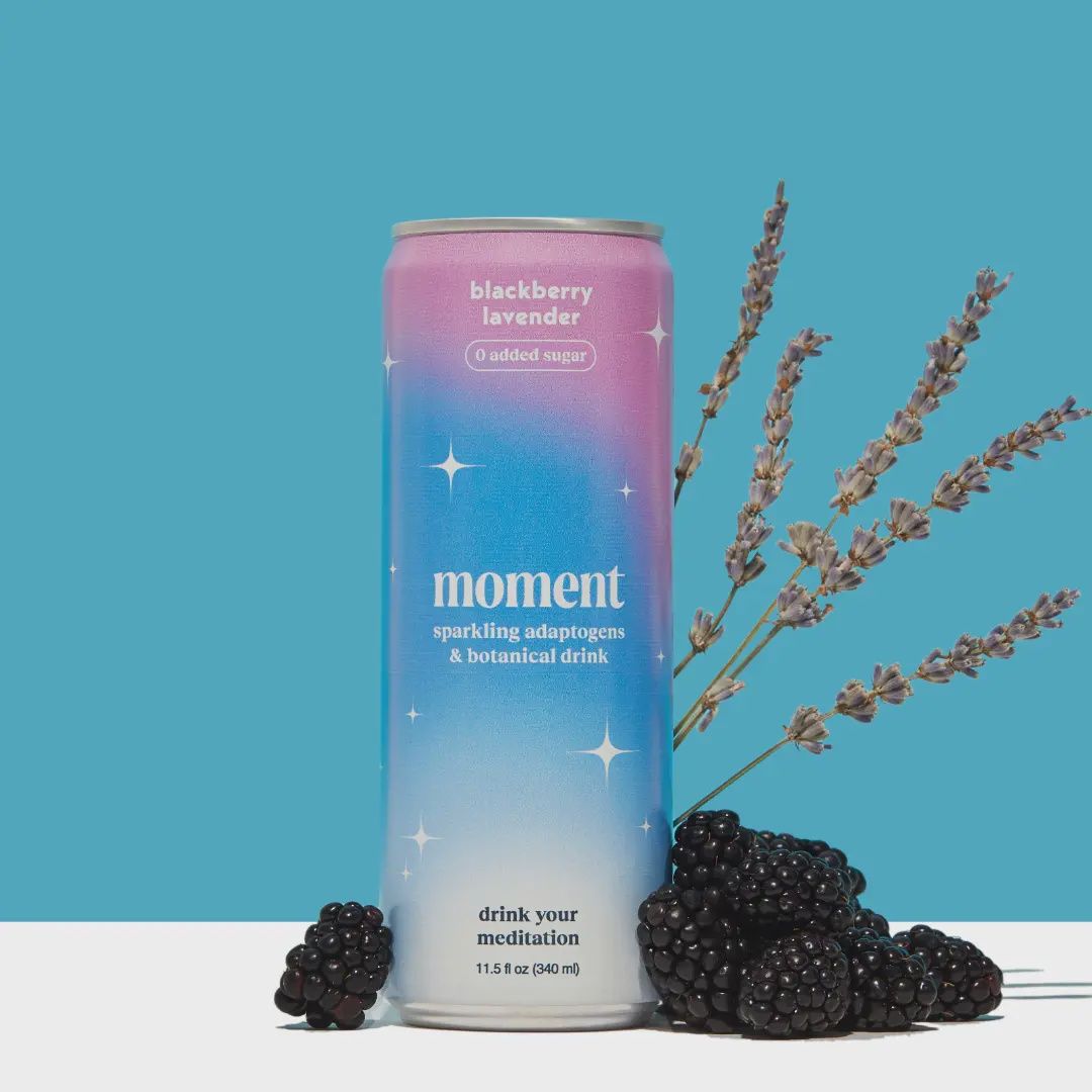 Moment Botanical Soda, Flavor: Blackberry Lavender