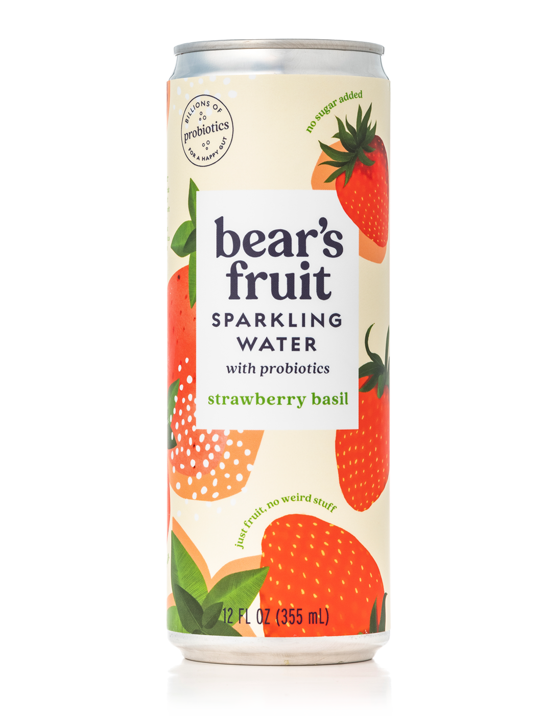 Strawberry Basil  Probiotic Sparkling Water