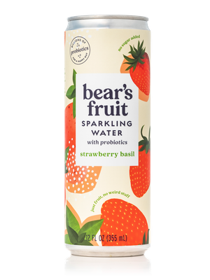 Strawberry Basil Probiotic Sparkling Water