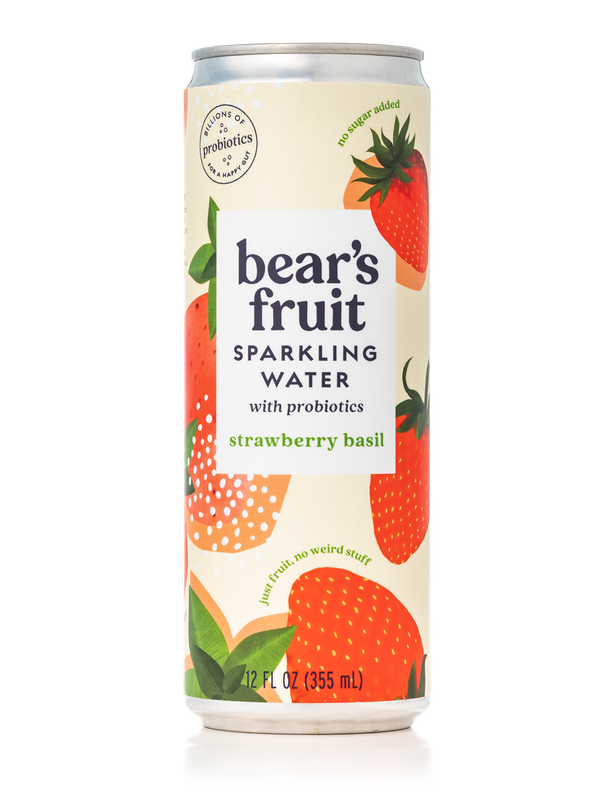 Strawberry Basil  Probiotic Sparkling Water