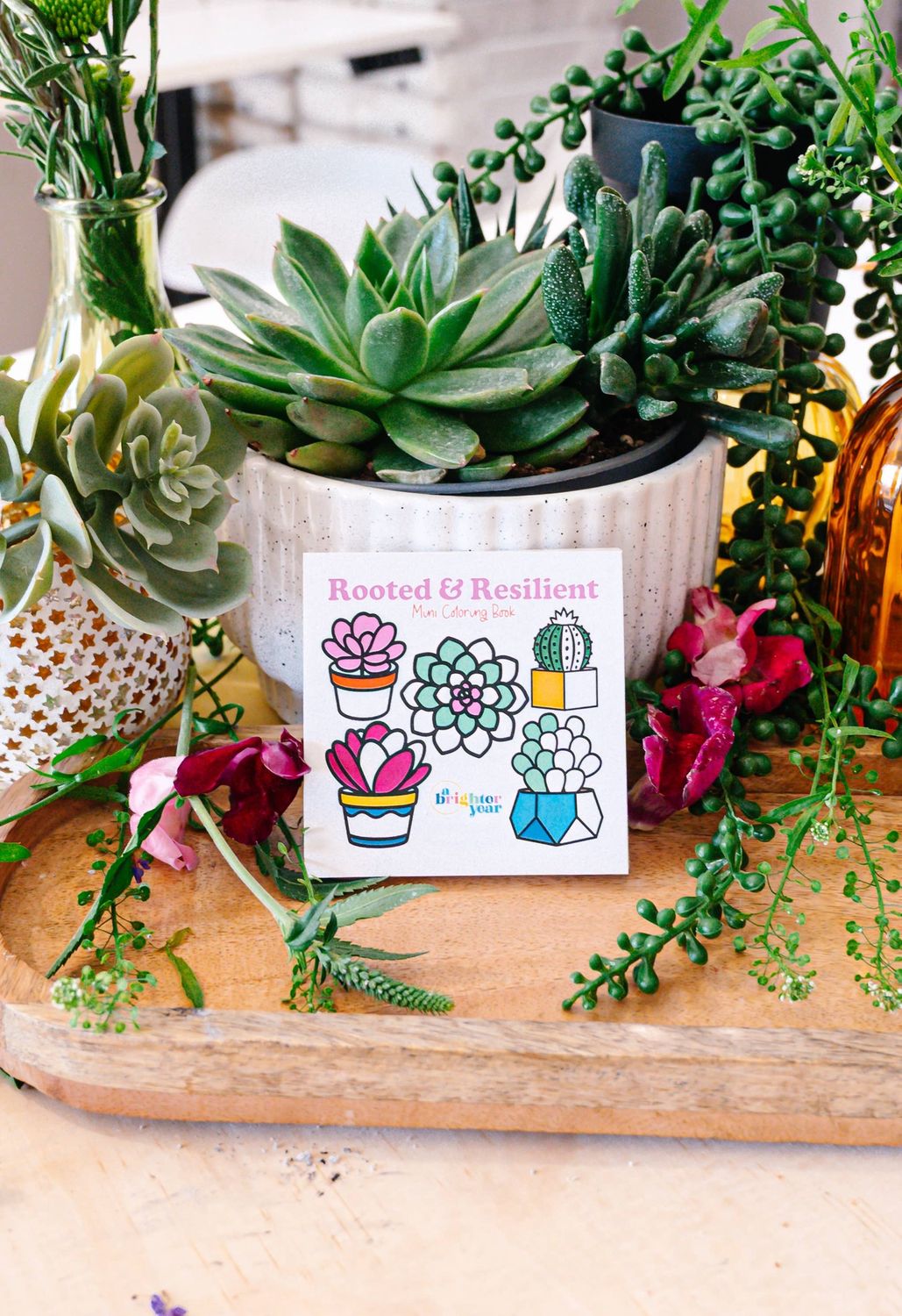 Rooted &amp; Resilient Mini Coloring Book - Succulents &amp; Plants