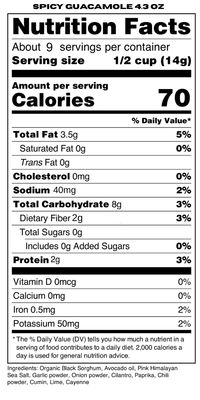 Snack-ORAC Black Popped Sorghum Spicy Guacamole