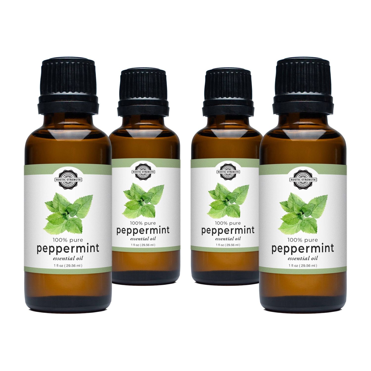 Peppermint Essential Oil, Size: 1 oz Retail Glass Vials