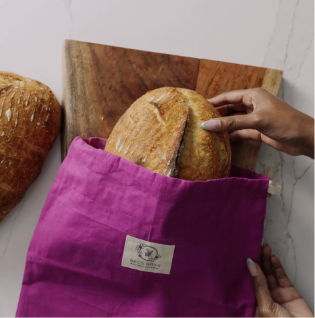 Bees Wrap Reusable Beeswax Lined Artisan Bread Bag