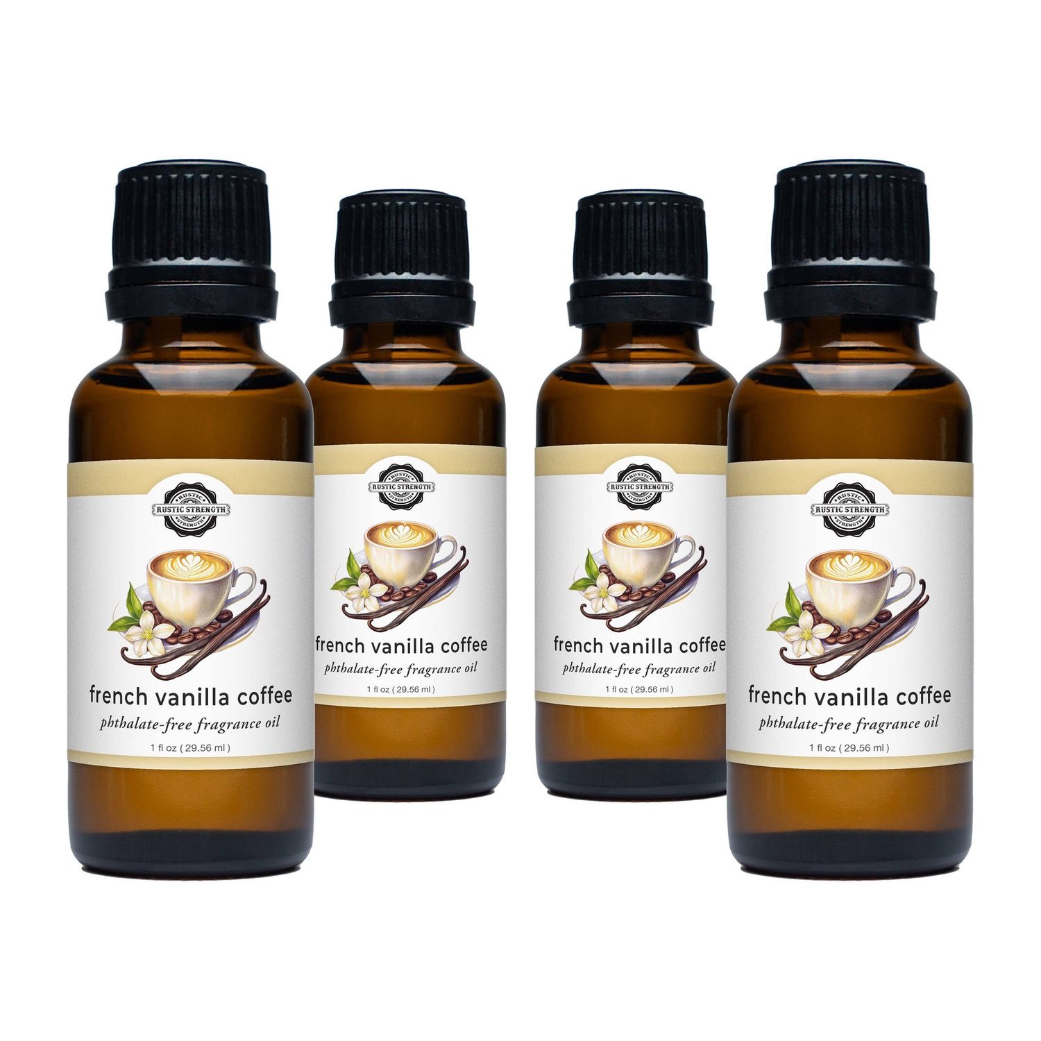French Vanilla Coffee Phthalate-Free Fragrance Oil, Size: 1 oz Retail Glass Vials