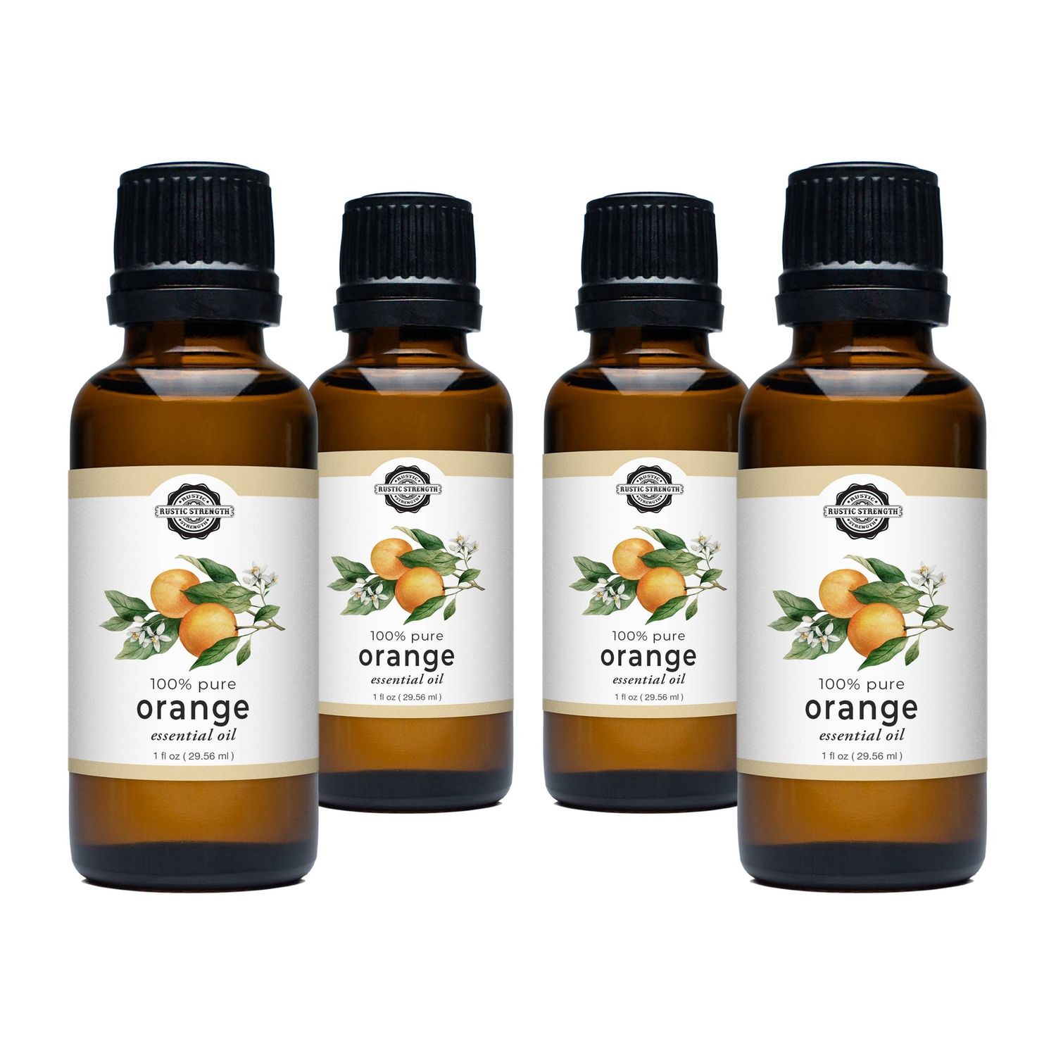 Orange Essential Oil, Size: 1 oz Retail Glass Vials
