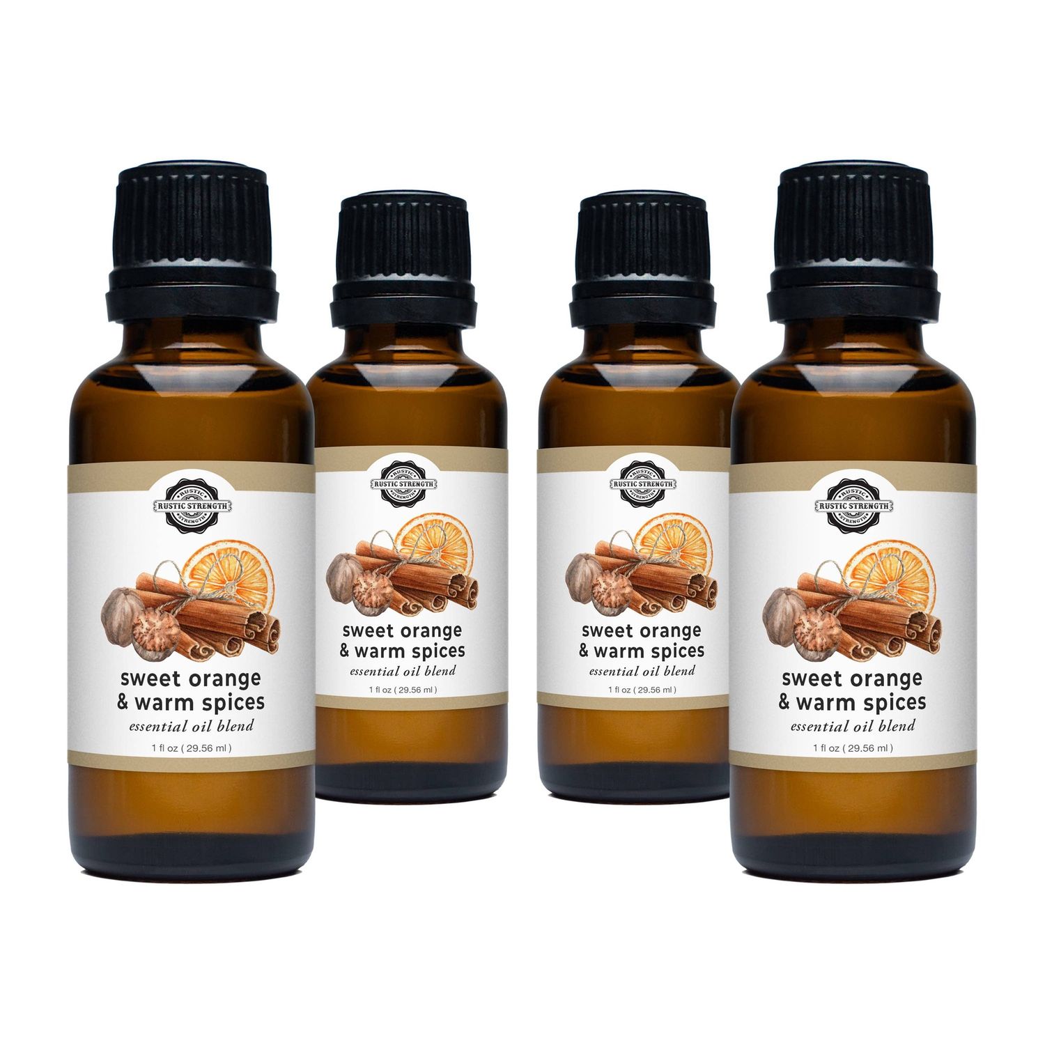 Sweet Orange &amp; Warm Spices Essential Oil Blend, Size: 1 oz Retail Glass Vials