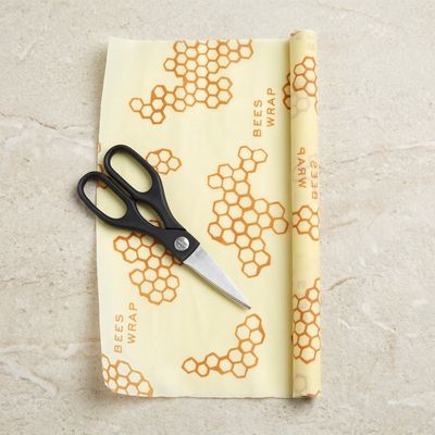 Bees Wrap Reusable Beeswax Food Wrap Roll - Honeycomb Print
