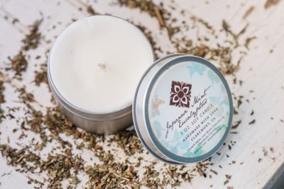 Japanese Mint Eucalyptus Travel Candle Tin