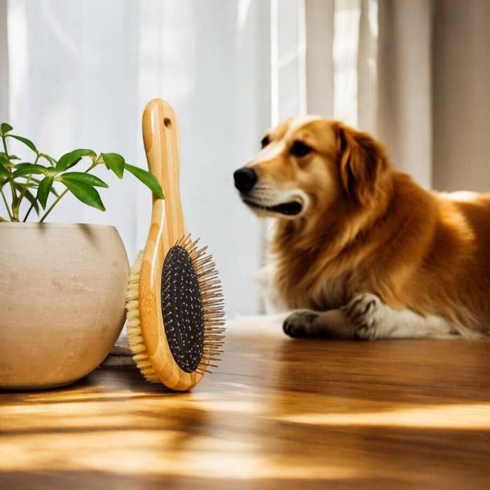 Bamboo Dog &amp; Pet Grooming Brush