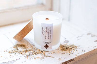 Ginger Lemongrass Aromatherapy Candle, 7 oz.