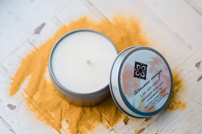 Turmeric Orange Travel Candle Tin