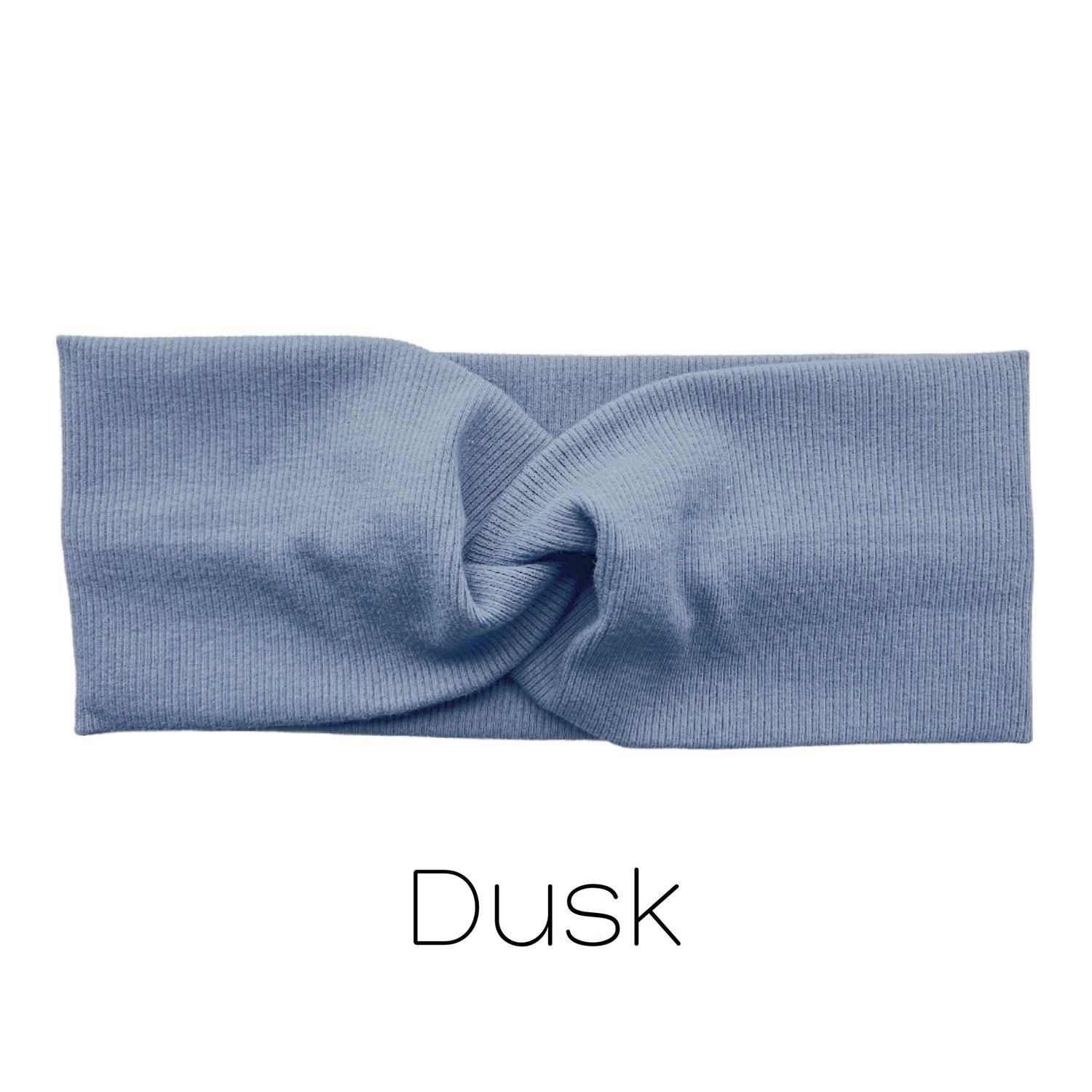 Organic Rib Cotton Twist Headband, Color: Dusk