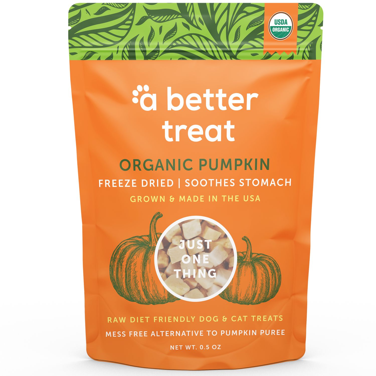 Organic Freeze Dried Pumpkin Dog and Cat Treats, Flavor: Pumpkin
