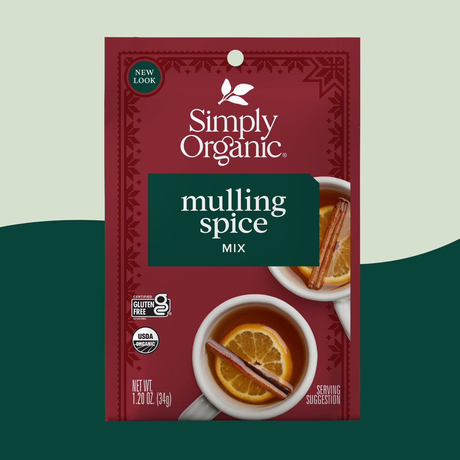 Mulling Spice Mix, Certified Organic, Vegan, Kosher, 1.2 Oz