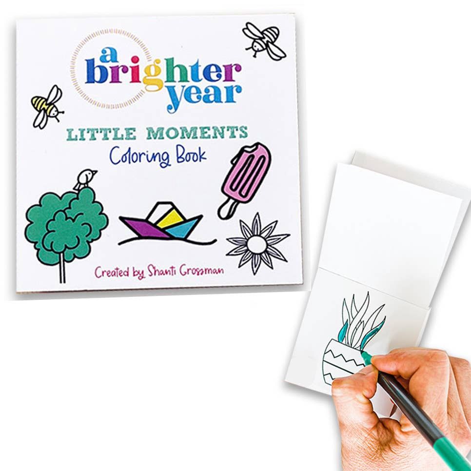 Little Moments Easy Tear Glue Binding Adult's Coloring Book