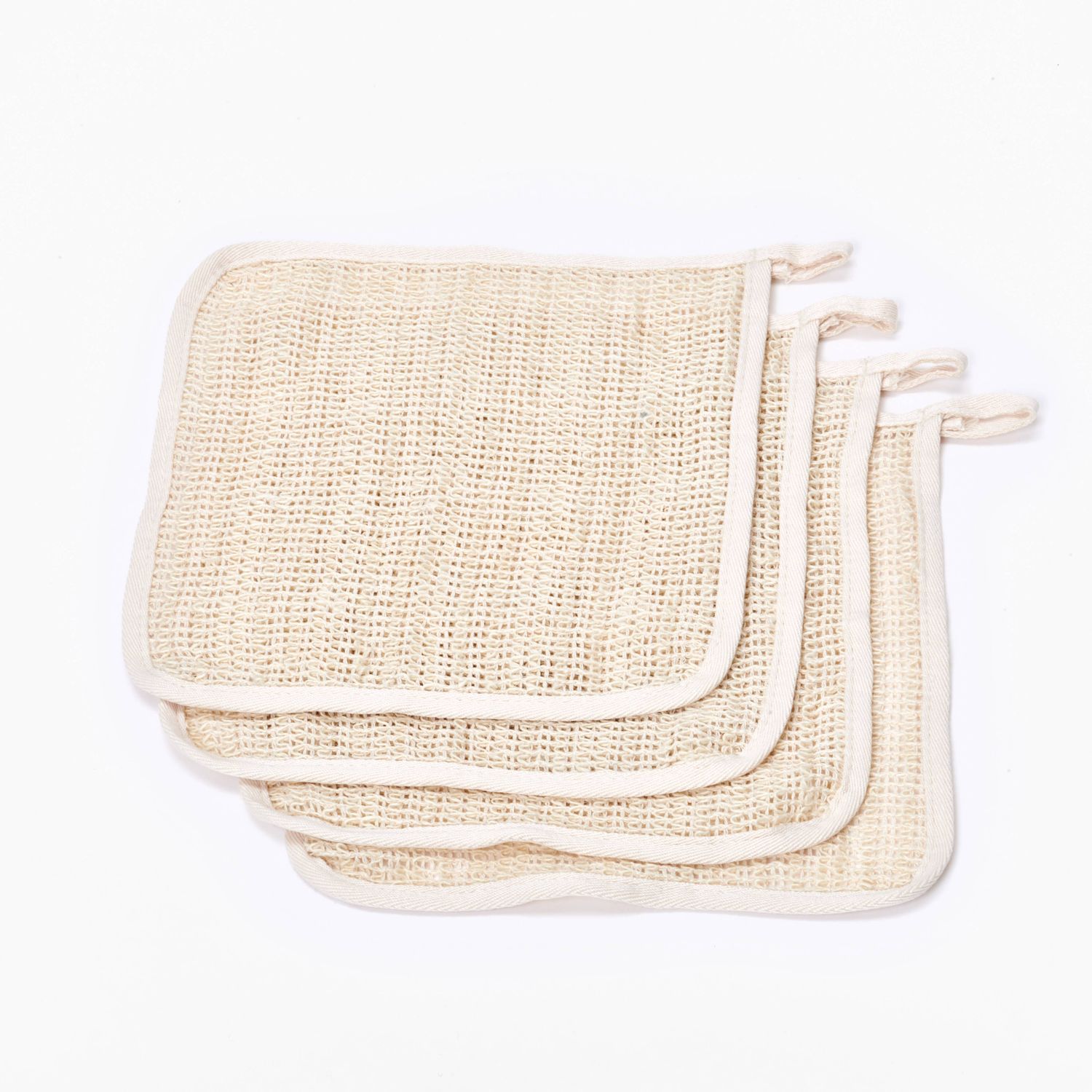 Cotton &amp; Sisal Shower Wash Cloth