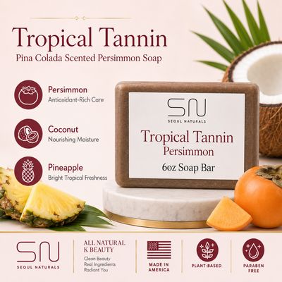 Persimmon Soap Bar, Piña Colada Scented, 6oz