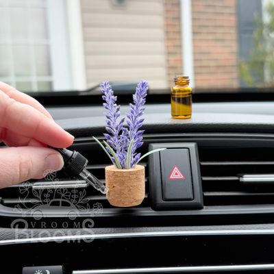 Lavender Flower Vent Clip Car Air Freshener (Reusable)