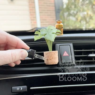 Monstera Vent Clip Car Air Freshener Diffuser (Reusable)
