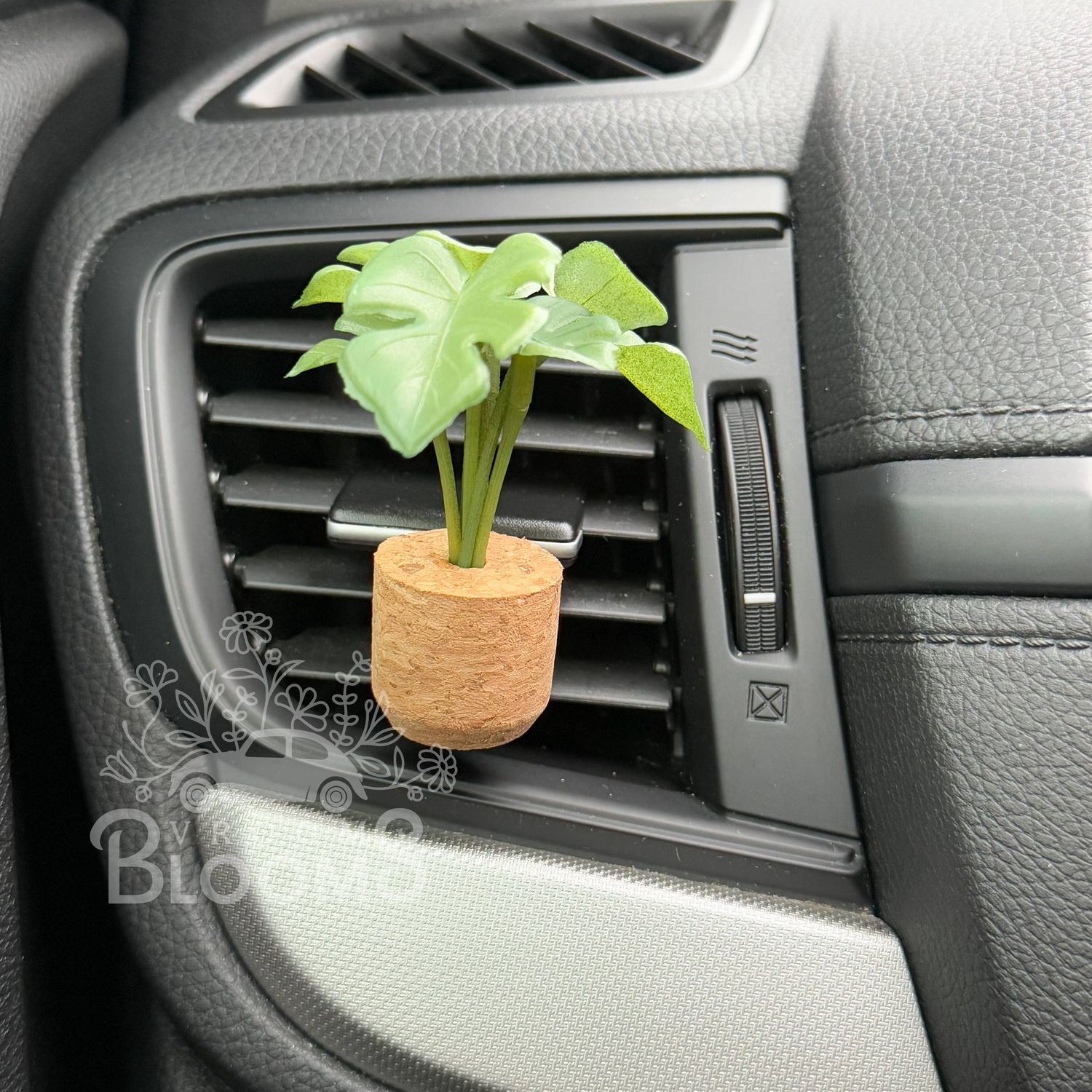 Monstera Vent Clip Car Air Freshener Diffuser (Reusable), Fragrance Oil: Monstera