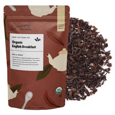 Organic English Breakfast, Bulk Loose Leaf Black Tea