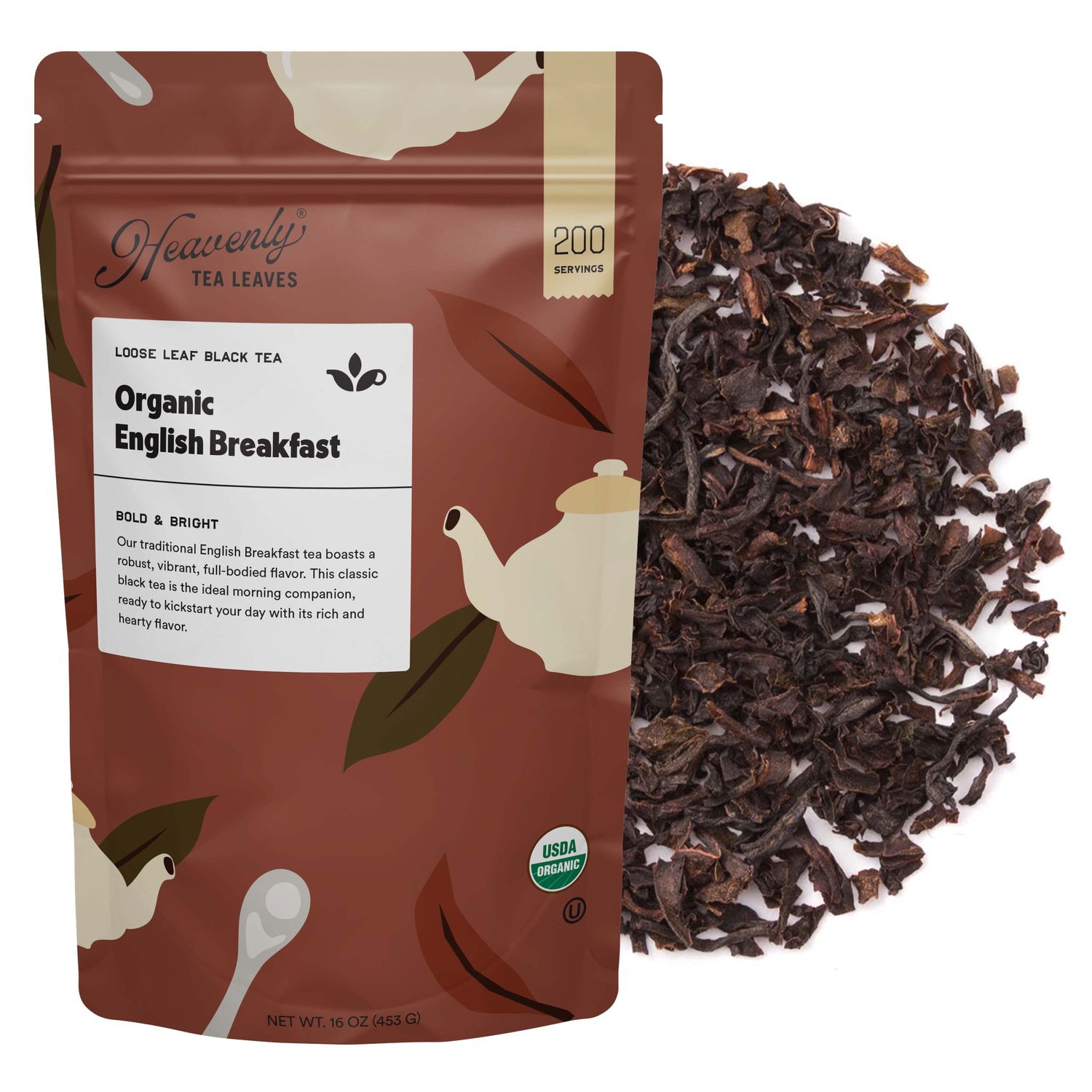 Organic English Breakfast, Bulk Loose Leaf Black Tea, Title: Organic English Breakfast Loose Leaf
