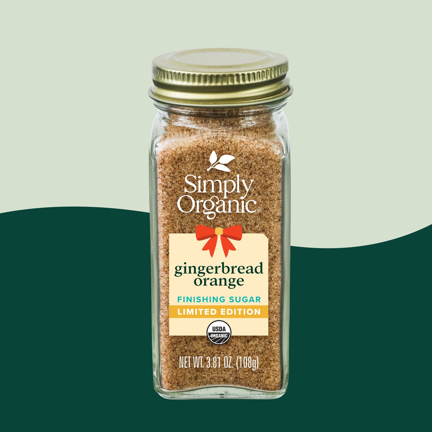 Gingerbread Orange Finishing Sugar, Certified Organic|Kosher