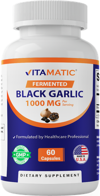 Vitamatic | Fermented Black Garlic 1000mg | 60 Capsules