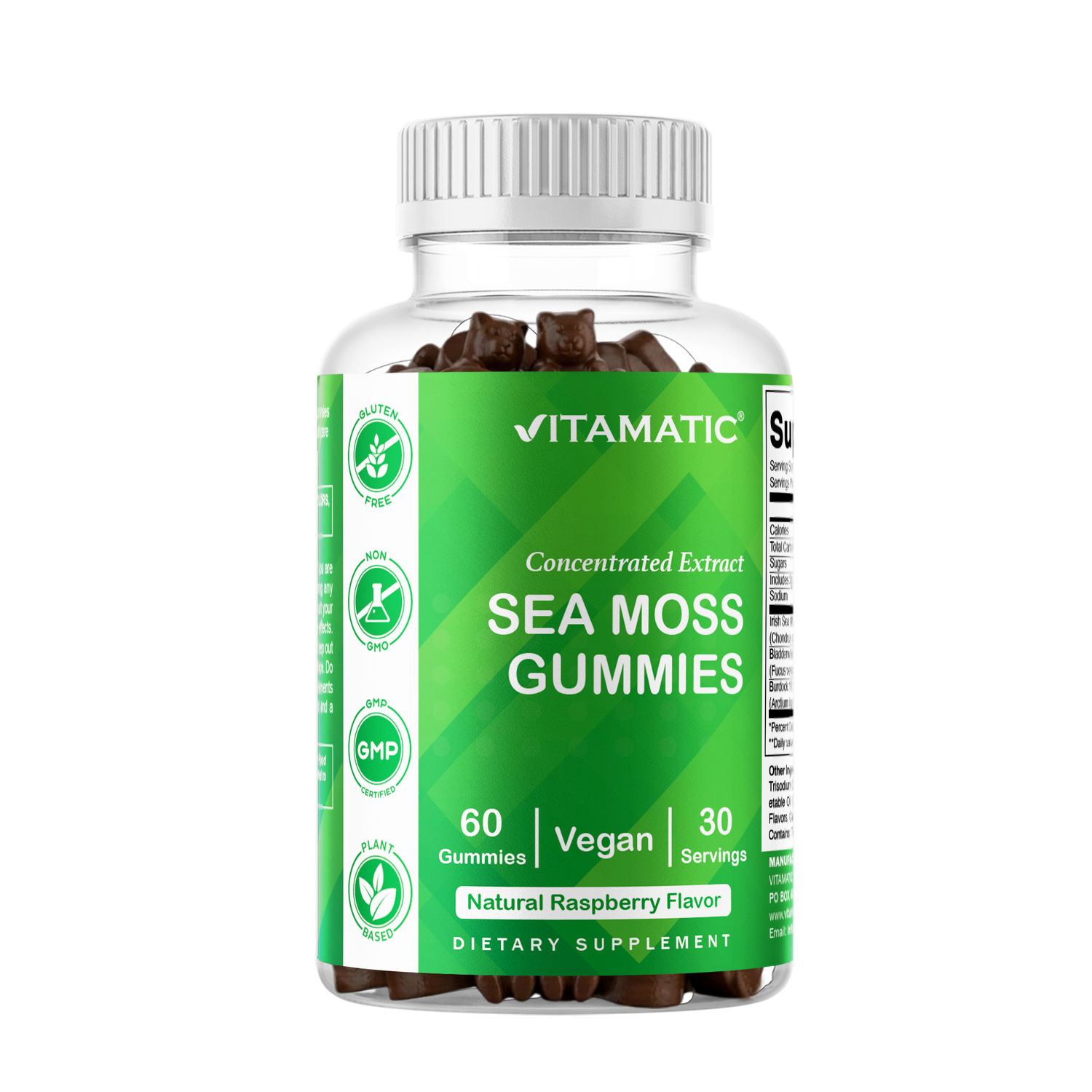 Vitamatic Sea Moss | Immune &amp; Thyroid Vitality |3000mg |60ct