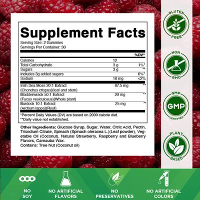 Vitamatic Sea Moss | Immune &amp; Thyroid Vitality |3000mg |60ct
