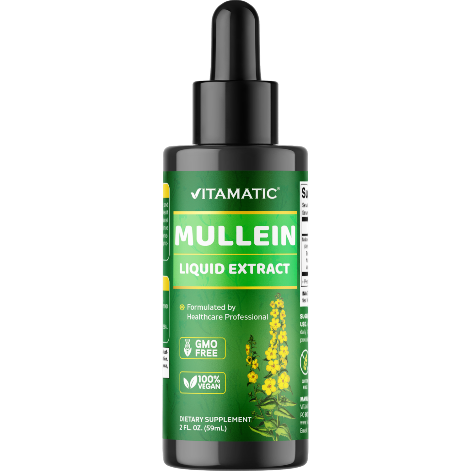 Vitamatic | Liquid Mullein Extract 1000mg | 2 oz