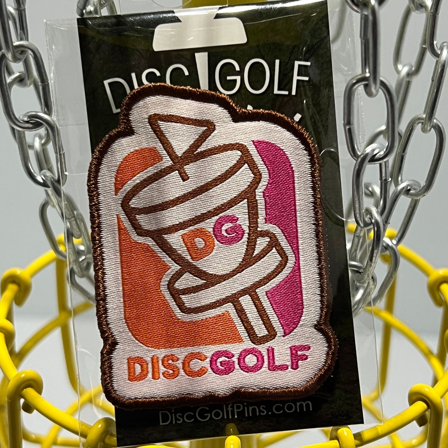 Dunkin&#39; Disc Golf Pins Velcro Patch