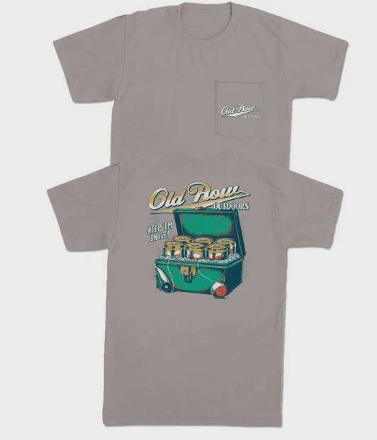 Keep Em On Ice Pocket Tee, Color: Grey, Size: S