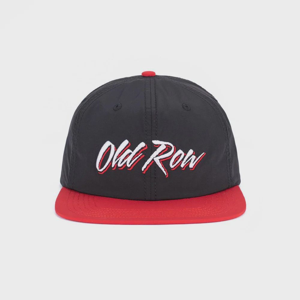 Old Row Script Nylon Hat, Color: Black, Size: One Size