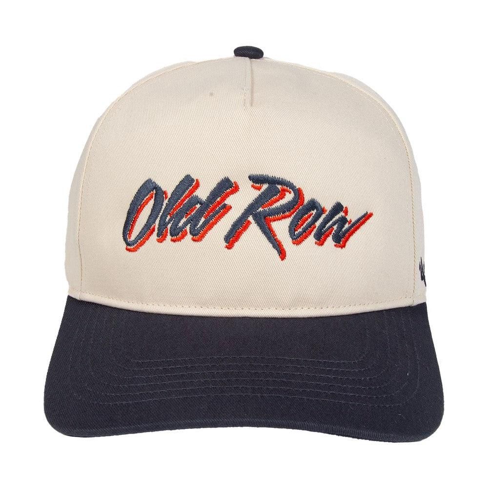 Old Row Script Retro Snapback Hat, Color: Cream, Size: One Size