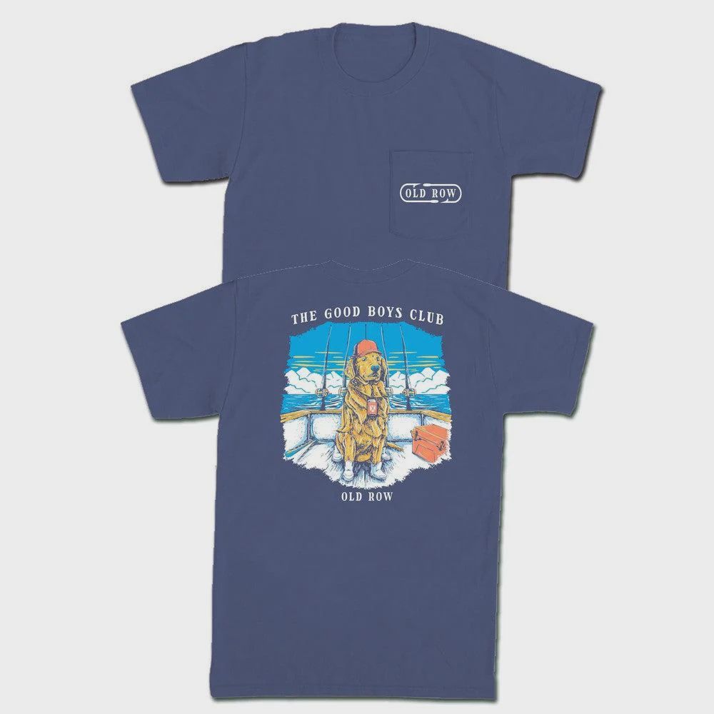 The Good Boys Club Deep Sea Pocket Tee, Color: China Blue, Size: S