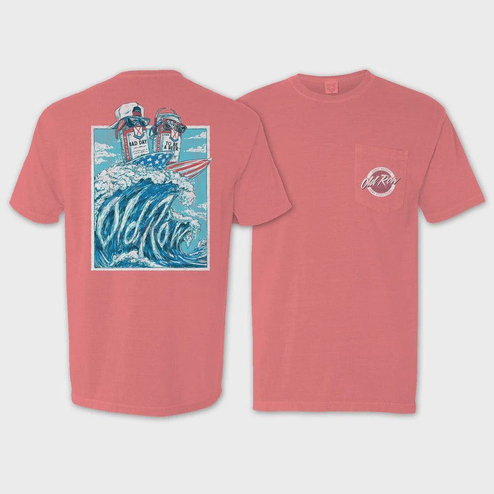 BDTBAB Surf&#39;s Up Pocket Tee, Color: Pink, Size: S
