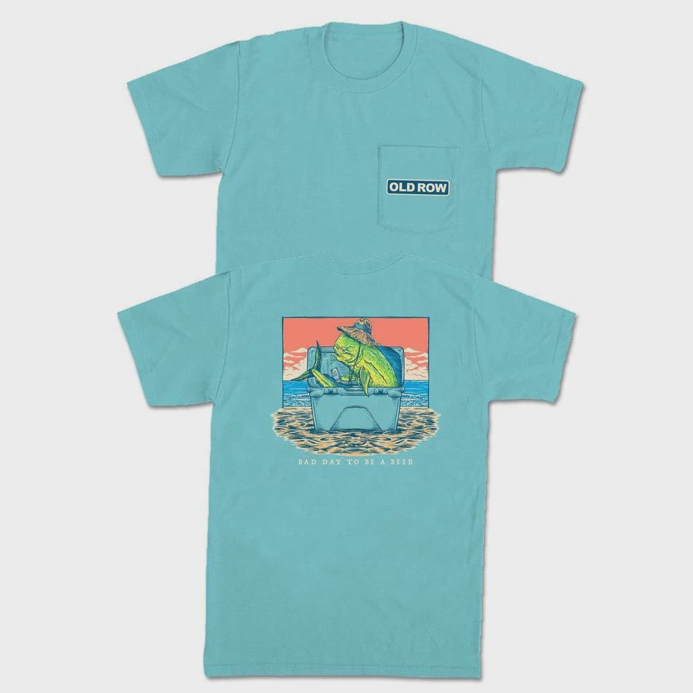 Bad Day To Be A Beer Mahi Pocket Tee, Color: Green, Size: S
