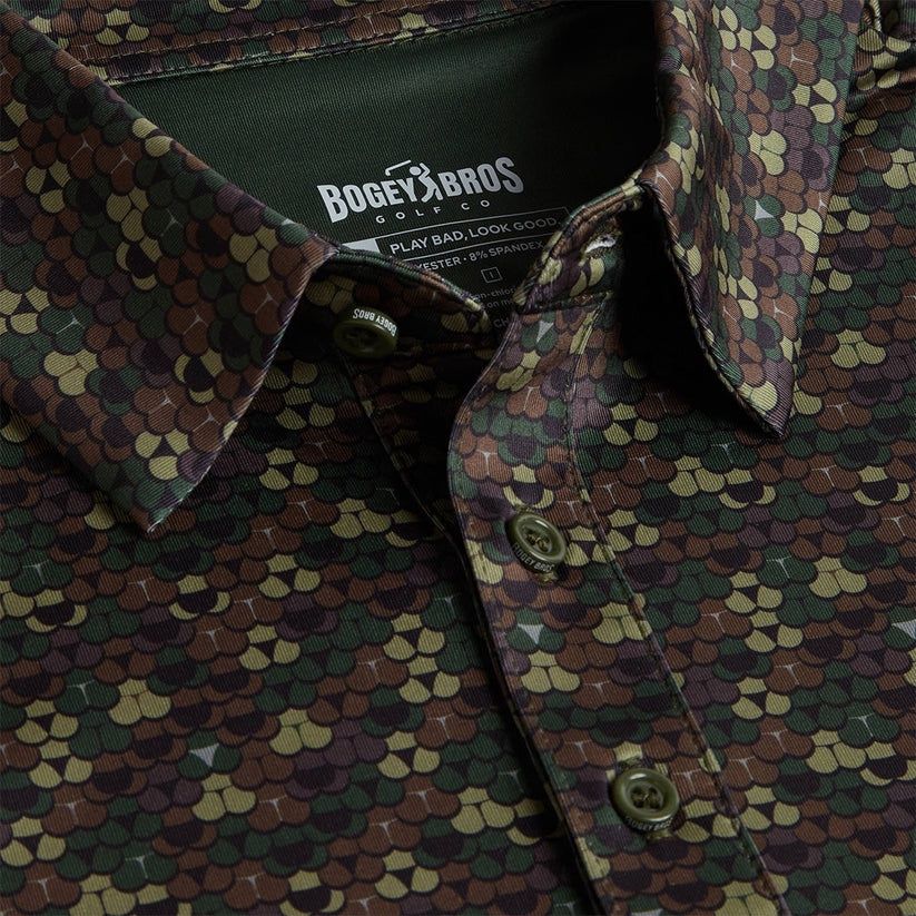 Whale Tail - Camo - Polo, Size: M