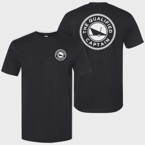 The Qualified Captain, Color: Black/White, Size: SM