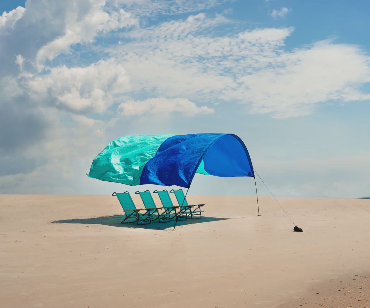 Shibumi Shade With Quiet Canopy *Local Pickup Only*, Color: Blue And Teal