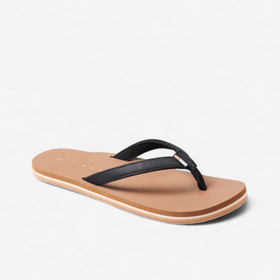 REEF SOLANA, Color: BLACK/TAN, Size: 10