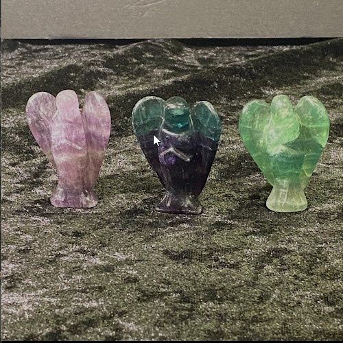 Fluorite Green Purple Angel1.5&quot;