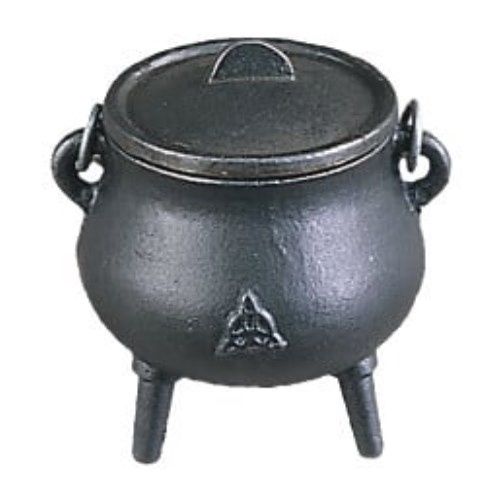 Cauldron Black Cast Iron 3.5&quot; w/ Triquetra Emblem