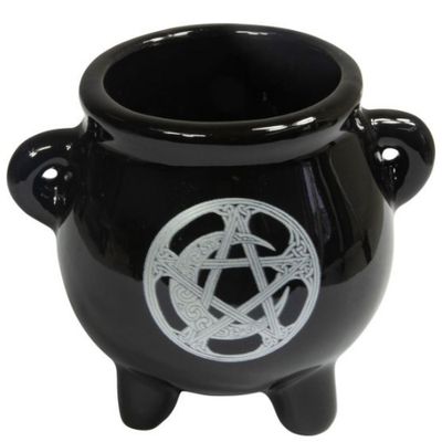 Cauldron Mini Ceramic - Celtic Moon