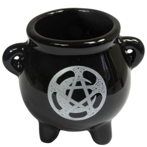 Cauldron Mini Ceramic - Celtic Moon