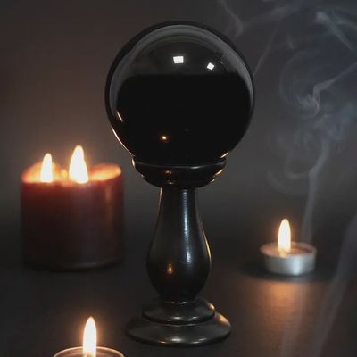 Crystal Ball on Stand Asst. Colors 4"