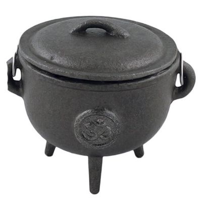 Cauldron Black Cast Iron 4.5" w/ Om