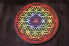 Scrying Mirror Flower of Life Rainbow